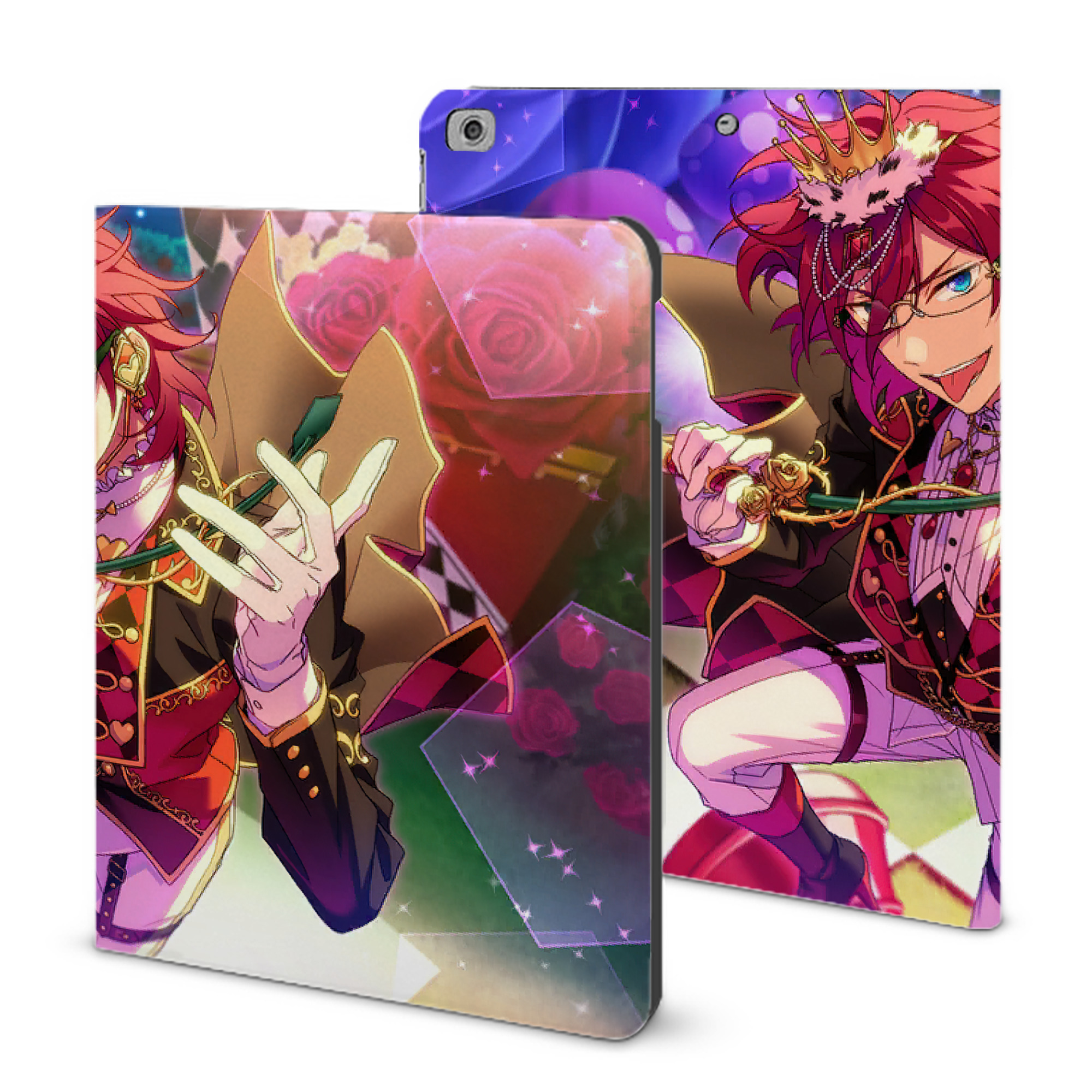 （画像用） あんさんぶるスターズ! Ensemble Stars IPad ケース ブック型 PUレザー TPU 耐衝撃 軽量 薄型 ペン収納なし 全面保護 IPad 各モデル対応